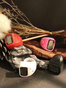 1pc/5pcs/10pcs Mini Cute Finger Ring Counter, Portable Hand Press Electronic Display Counter, Silent Manual Multi-Channel Counter, Durable - Multicolor - View 8