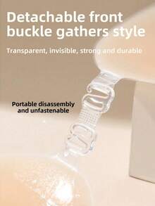 1pc Triangle Lift Silicone Bra With Strap, Enhancing Cleavage, Invisible Bra For Small Bust - Multicolor - View 4