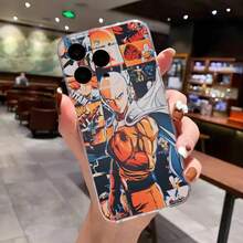 Anime Q-One P-Punch Man Phone Case Covercompatible with  16 E 15 14 8 7 Plus 13 12 Mini 11 XR XS X Pro Max Anti Transparent Drop Cover,Covercompatible with  17 Hülle, 17 pro Hülle, 17 promax Hülle