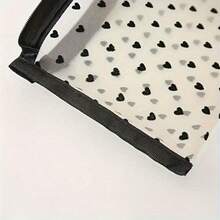 3 piezas Bolsa de maquillaje minimalista y de alta calidad, mini y portátil con forma de corazón acolchado, bolsa de almacenamiento para lápiz labial y brochas de maquillaje, organizador de maquillaje pequeño con forma de corazón transparente, regalos para mujeres, regalos de Navidad, ideas de regalo para mujeres - Negro - Ver 6