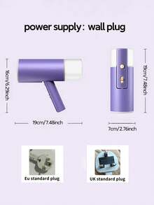 OBOVAY Plancha de vapor portátil para colgar, máquina de planchado a vapor, plancha de vapor, de alto rendimiento de 800W, calentamiento rápido en 30 segundos, elimina arrugas de la ropa, mango plegable, almacenamiento conveniente, tamaño pequeño y fácil de transportar, plancha de vapor portátil mini para tela, adecuada para uso doméstico, viajes y oficina