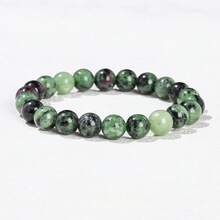 1pc 6/8/10mm Natural Stone Beaded Bracelet, Bohemian Style Tiger Eye/Amethyst/Agate Healing Stone Bracelet, Layerable Colorful Handmade Jewelry For Women - Multicolor - View 71