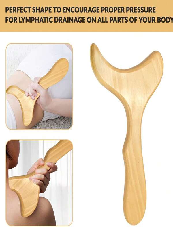 قطعتان من أدوات التدليك الخشبية، مشط تدليك وأداة خشبية صغيرة للكشط، أدوات تدليك خشبية مناسبة للتدليك المنزلي، أدوات تدليك جسم محمولة، مناسبة للوجه والرأس والرقبة والكتفين والذراعين والظهر والبطن والساقين والعظام، تساعد على استرخاء الجسم بالكامل