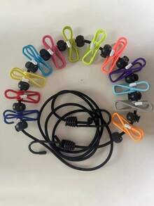 12pcs Colorful Clips Retractable Travel Clothesline Windproof Drying Rope For Outdoor Balconies And Dorm Rooms, Portable Laundry Line With Strong Clips, Easy Setup And Packable Indoor/Outdoor Drying Solution, Ideal For Camping, Travel, Small Space Living, Weather-Resistant Construction, Multi-Clip System For Securing Multiple Items, Adjustable Tension, Non-Slip Ends, Lightweight Compact Design - Multicolor - View 5