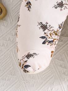 2件套可爱自然风树叶花朵印花婴儿连体衣