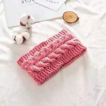 1条女士针织发带，纯色弹力护耳发带，配经典蝴蝶结，适合秋冬季日常佩戴，时尚发饰，女士发带 - 彩色 - 查看 16