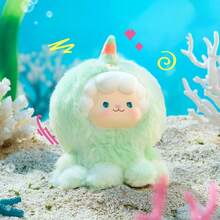 Miniso Juanjuan Sheep Ocean Adventure Series Vinyl-Plush Blind Box, Adorable Juanjuan Sheep Transformed Into Marine Creatures, Combination Of Plush And Vinyl Material, Delicate Touch, Diverse Designs With Random Delivery(1 PC Random Delivery) - Multicolor - View 9
