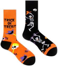 Men's Funny Novelty Crazy Pattern Dress Socks For Gifts - Blue/Red/Green/Multicolor Halloween-6m - View 10