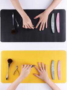 6 Colors Foldable Multi-Purpose Nail Art Table Mat,Soft Microfiber Leather, Waterproof And Stain-Resistant, Nail Art Cleaning Table Mat,Suitable For Professional Nail Salons And Home Use - Multicolor - View 3