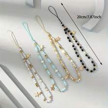 1pc Star Shaped Phone Charm, ABS Resin Fashion Pendant With Hanging Strap, Universal Phone Accessory - 彩色 - 查看 3