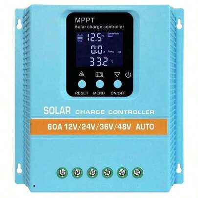 Controlador de carga solar MPPT 100A atualizado, 12V, 24V, 36V e 48V, com tela LCD, regulador inteligente de bateria, entrada máxima de 100V, USB duplo para baterias de chumbo-ácido/lítio