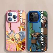 Custodia per telefono Anime One Punch Man Saitama, compatibile con 16, 11, 13, 15 Pro, 12, 14, 16 Pro Max, 13, 12, 15, 14 Plus, in PC rigido, cover protettiva, compatibile con 17, 17 Pro, 17 Pro Max