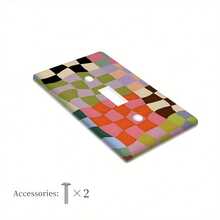 1PC Decorative Light Switch Cover[Modern Wall Plate] Unbreakable Polycarbonate 1pc 1Gang/2Gang Irregular Cube Design Decorative Wall Plate | Modern Switch Plate Light Cover For Bedroom, Kitchen, Home Decor, Modern Wall Decor - 單套 11cm*7.5cm - 查看 2