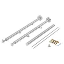 Silver 304 Stainless Steel Handrail Railing, Freestanding Staircase Railing – Wire Drawing Process Railing (1mm Thick/1.65in Diameter Tube), 176.37lbs Load W/2 Cross Bars & 2 Round Chassis, 0-90° Adjustable Angle Railing For Homes/Gardens/Hotels - Silver - View 7