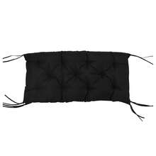 Outsunny Porch Swing Cushion Garden Bench Cushion With Backrest, Non-Slip 2-Seater Soft Pad, Swing Chair Mat Replacement For Indoor And Outdoor, 39.4" X 38.6", Black - 黑色 - 查看 8