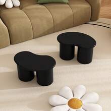 Irregular Bench, 2 Small Stools, 16*42*24.5 Cm, Black Irregular Coffee Table Bench - Black - View 10