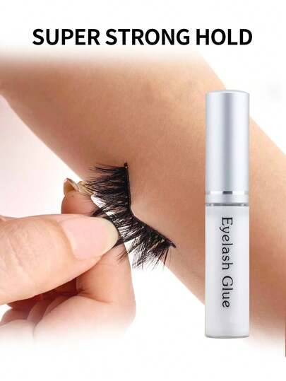 Pegamento transparente para pestañas postizas de 6 ml, fijación extrafuerte, no irritante, resistente al agua, adhesivo sin látex, ideal para uso doméstico, personal, viajes y pieles sensibles. Para extensiones y adhesión de pestañas en casa, apto para pestañas en tira y en grupo.