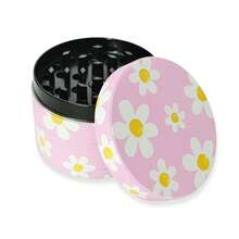 1 件 4 层 50 毫米锌合金小花形烟草研磨器，高品质金属吸烟研磨器，粉色/绿色可选 - 彩色 - 查看 11