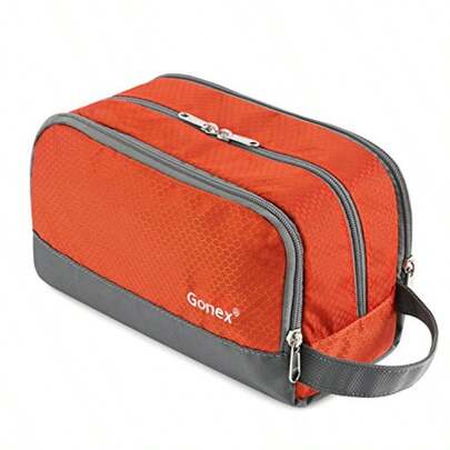 Travel Toiletry Bag Nylon Dopp Kit Shaving Bag Toiletry Organizer Orange
