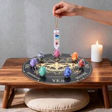 9 件占卜水晶套装，包括决策板、多色宝石蛋，非常适合精神解读和探索 - 多彩的 - 查看 3