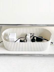 1pc Household Power Cable Organizer Box, Large Capacity Dust-Proof Insulated Socket Box, Multi-Function Data Line Storage Box Back To School