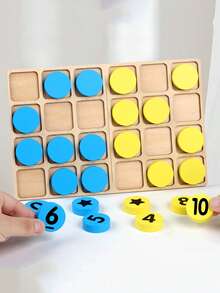 全新数字战斗桌面游戏，儿童和幼儿数字识别早教认知木制玩具