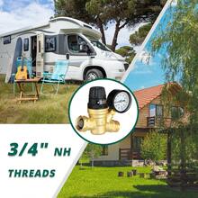 RV Water Pressure Regulator For RV Camper. Brass Lead-Free Adjustable Camper Water Pressure Regulator With 0-160 PSI Gauge ,Reducer Valve W Filter,Package Includes 1 Raw Tape For Water Pipes. - 1 - Xem 4