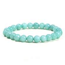 1pc 6/8/10mm Natural Stone Beaded Bracelet, Bohemian Style Tiger Eye/Amethyst/Agate Healing Stone Bracelet, Layerable Colorful Handmade Jewelry For Women - Multicolor - View 183