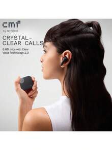 CMF By Nothing Buds Pro 2 Blue, Up To 43 Hours Of Music Playback, 5000Hz Frequency Range With Smart ANC, Dual Connection, Clear Voice Technology 2.0, Wind-Noise Reduction 2.0, Hi-RES Certified, 360° Cinematic Sound, Bluetooth 5.3, ChatGPT Integration, Fast Pair - Blue - View 8