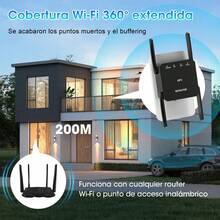 LONGLIV Repetidor de Señal Wi-Fi 1200Mbps, Extensor Universal de Señal Wi-Fi, Potenciador de Señal WiFi, Doble Banda (2.4G 300Mbps/5G 867Mbps), 4 Antenas, Ldeal para Casa y Oficina(Negro) - blanco - Ver 8