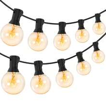 G40 Outdoor Solar String Lights 100 Ft Outdoor Solar String Lights With 50 LED Shatterproof Bulbs, Dimmable And Timer, 8 Light Modes, G40 Waterproof Solar String Lights For Outdoor Backyard Party Decorations - Warm Lighting - View 5