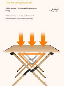 Outdoor Portable Folding Carbon Steel Egg Roll Table, Suitable For Camping, Picnic, Easy To Install
