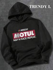 Sports Style Double Sided F1 Racing Motul Graphic Hoodie Spring/Autumn Mens Winter Clothes Mens Clothing Regular Fit  Pocket  Mens Hoodie  Black Hoodie Men's Holiday Clothes Suitable For Comfortable Wear For Casual,Streetwear,Mens Gifts - 黑色 - 查看 3