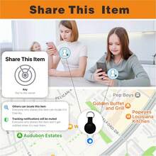 Bộ 1/2/4 thiết bị định vị GPS và tìm chìa khóa cho IOS/Android, thẻ chống thất lạc di động cho hành lý/đồ vật bị mất, thú cưng, mèo, chó, ví, chìa khóa, người già, thiết bị định vị GPS chính xác toàn cầu, tương thích với ứng dụng Find My trên , quà tặng Giáng sinh và sinh nhật hoàn hảo, (Đen/Trắng) (Pin 220mAh) - Thiết bị chống thất lạc loại TAG-E - Xem 12