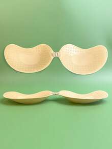 1 Pair Skin-Tone Mango Breast Petals, C Cup, Cleavage Enhancing, Breathable, Waterproof, Invisible Bra Lift Tape Bra Inserts For Summer, Suitable For Dresses, Backless, Strapless