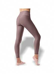 Alo Yoga Alo Airlift 7/8 High-Waist Women Leggings Sweat Absorption Breathable Warmth Versatile Solid Good Elasticity Easy To Wash Quick Dry Sports Outdoor Running Yoga Daily School Mushroom W5766r-MUSHROOM - Light Brownish Pink - View 2