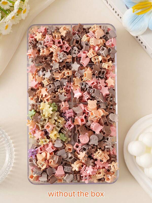 30 piezas/60 piezas/100 piezas Clips de pelo en forma de estrella mini lindos para niñas, clips y pasadores de pelo con diseño de mariposa de dibujos animados, accesorios de regalo para niñas bebés