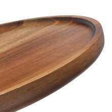 Round Wood Tray, Acacia Wooden Decorative Serving Tray For Coffee Table And Home Decor, Wooden Appetizer Charcuterie Board For Kitchen Countertop (9.8 Inch){"Size_name":"9.8\""} - 多色2 - 查看 4