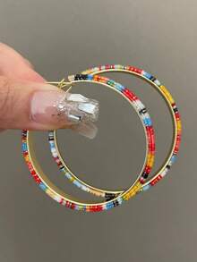 1 Pair Leopard Pattern C-Shape Leather Earrings, Luxury Minimalist Earrings