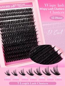 224/252/280 Clusters Of False Eyelashes, D Curl, 50D/60D/80D/100D Strands, 12-18mm, Long-Lasting, Fine, Ultra-Light False Eyelash Tool Set, Dense Eye-Enhancing Tool Set, Suitable For Weddings, Christmas Parties, Travel, Daily Wear, Eyelash Extensions, Beginner Makeup Segmented Eyelashes. - Multicolor - View 8