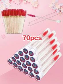 Waloshow 50pcs/Set Reusable Eyelash Brush With Tube, Spiral Eyelash Comb With Container, Disposable Eyebrow Brush Wholesale - Multicolor - View 20