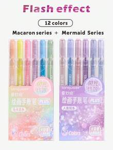 Languo Acrylic Painting Special Hand Pen Plus Version, Super Large Capacity Metallic Gloss Gel Pen, 1.0mm Stainless Steel Pen Head Design, Ink Flow Smoothly, Suitable For Students To Draw, Take Notes Back To School - Multicolor - View 16