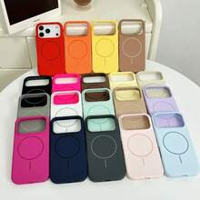 Luxury Glossy Fluorescent Liquid Silicone Phone Case, Compatible With IPhone 17 Air, 16, 15, 14, 13, 12, 17 Pro Max Plus, With Magnetic Soft Cover - New Year Red - View 11