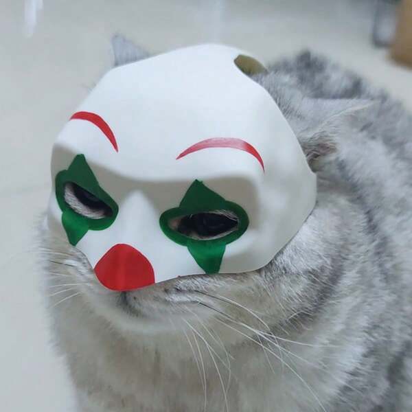 Neue kreative Katzen- & Kleine Hunde-Clown Maske Kopfstück, stilvolle Cosplay Requisite