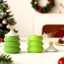 1 pieza Molde de silicona en forma de árbol de Navidad para velas y tazas, para hacer adornos decorativos y regalos hechos a mano creativos