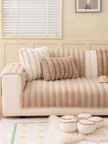 1 Stück verstärkter Plüsch Sofabezug, Jacquard Herbst/Winter Sofakissen, warm & weich, tierfreundlich, schmutz- und kratzfest, geeignet für alle Jahreszeiten, für Wohnzimmer, Schlafzimmer, Outdoor, passend für 1/2/3/4-Sitzer Sofa