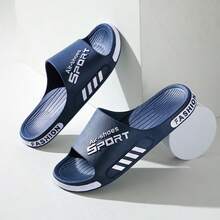 Comfortable Neutral PVC Soft-Sole Slippers - Casual Anti-Slip Sandals For Indoor, Outdoor, And Beach Use - Toe Design And Comfort Fit - Perfect For Summer Outdoor Activities And Indoor Leisure - 藏蓝色 - 查看 1