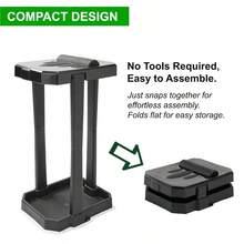 Collapsible Trash Bag Holder With Reinforced And Bonus Inner Storage Compartment, Portable Trash Can, Outdoor Waste Bin With 20 Bags Included Camping, RV, Picnic, And Home Use