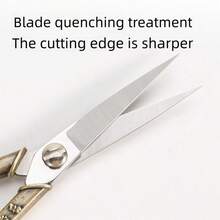 1 Pc Vintage  Style Scissors Stainless Steel For Cross Stitch Cutting Embroidery Sewing Handcraft Craft Art Work DIY Tool - 彩色 - 查看 3