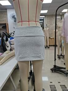 Y2k Womens Bodycon Mini Skirt Low Rise Fold Over Waist Titht Short Micro Skirts Concert Club Outfits Streetwear - trắng - Xem 4